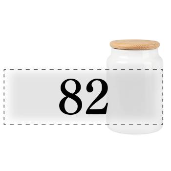 82 - Boîte à biscuits avec couvercle en bois - blanc - Devant