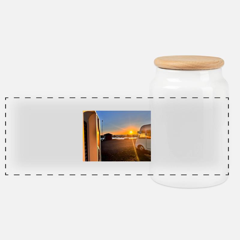 Storytelling - Panorama Keksdose mit Holzdeckel - Weiß