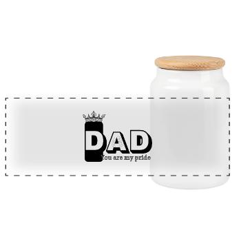 Father’s Day Gift – Funny & Heartfelt Dad T-Shirt - Boîte à biscuits avec couvercle en bois - blanc - Devant