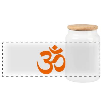 om orange - Panorama Keksdose mit Holzdeckel - Weiß - Vorne