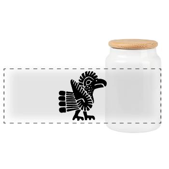 oiseau Maya - Boîte à biscuits avec couvercle en bois - blanc - Devant