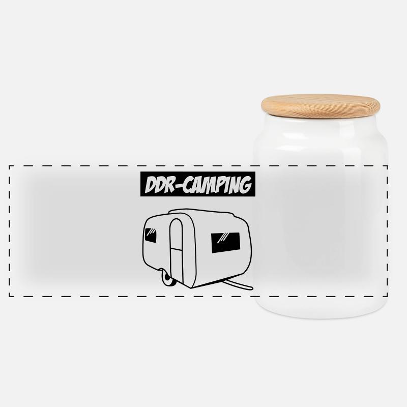 DDR Camping QEK junior - Boîte à biscuits avec couvercle en bois - blanc