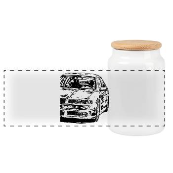 Leon 1M Sale - Boîte à biscuits avec couvercle en bois - blanc - Devant