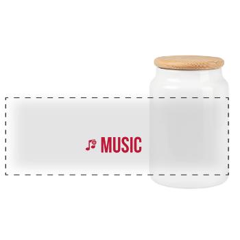 Eat Sleep Musique Répéter - Boîte à biscuits avec couvercle en bois - blanc - Devant