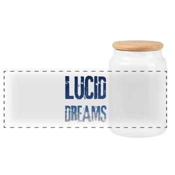 Lucid Dreams rêve / idée cadeau - Boîte à biscuits avec couvercle en bois - blanc - Devant
