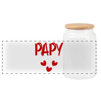 OPA. VATERTAG. ALLES GUTE ZUM GEBURTSTAG OPA. ICH LIEBE DICH - Panorama Keksdose mit Holzdeckel - Weiß - Vorne