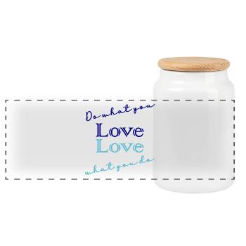 CITATION,CITATIONS,MESSAGE, MESSAGE,HUMOUR - Boîte à biscuits avec couvercle en bois - blanc - Devant