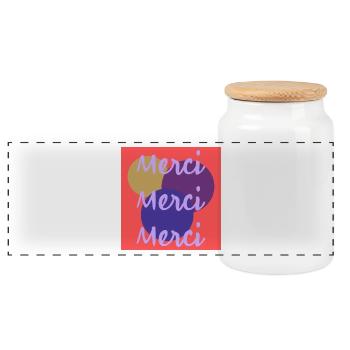 MERCI. MERCI MAÎTRESSE. CADEAU MAÎTRESSE. VACANCES - Boîte à biscuits avec couvercle en bois - blanc - Devant