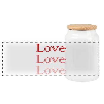 PAAR. ICH HABE GERADE GEHEIRATET. Junggesellinnenabschied. VALENTINSTAG. MARIES - Panorama Keksdose mit Holzdeckel - Weiß - Vorne