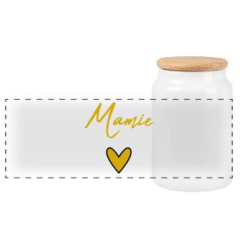 MAMIE. MAMAN. GRAND-MERE. FÊTE DES MÈRES - Boîte à biscuits avec couvercle en bois - blanc - Devant