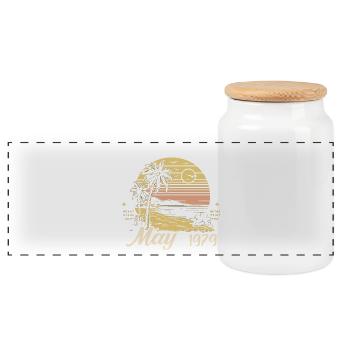 Légendaire depuis mai 1979, mai 1979 - Boîte à biscuits avec couvercle en bois - blanc - Devant