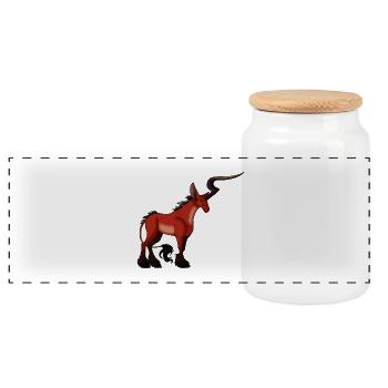 Cornembras - Boîte à biscuits avec couvercle en bois - blanc - Devant