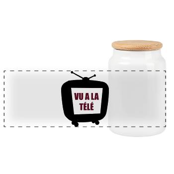 As Seen on TV (vector) - Panoramic Cookie Jar with Wooden Lid - white - Front