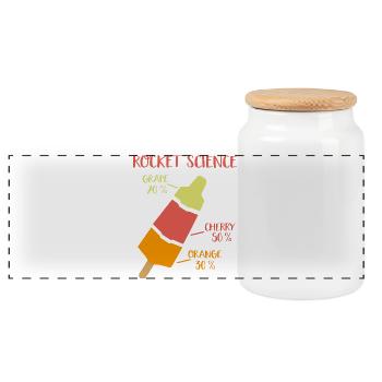 2541614 128139169 rocket science - Boîte à biscuits avec couvercle en bois - blanc - Devant