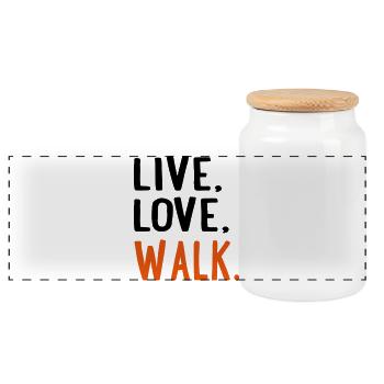 6254398 115202571 walk - Panorama Keksdose mit Holzdeckel - Weiß - Vorne
