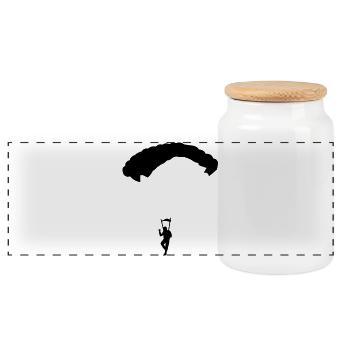 fallschirm_2 - Boîte à biscuits avec couvercle en bois - blanc - Devant
