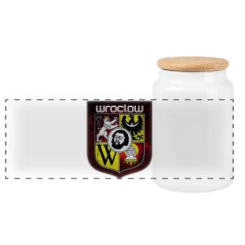 Wrocław - Pologne - Boîte à biscuits avec couvercle en bois - blanc - Devant