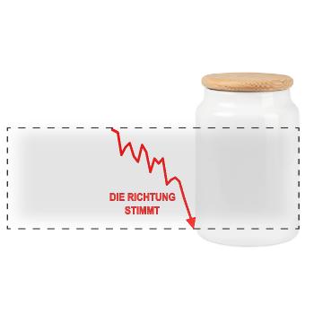 la direction est correcte, spö, la politique rouge, rouge - Boîte à biscuits avec couvercle en bois - blanc - Devant