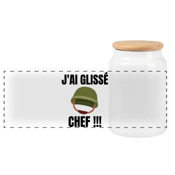 la septième Compagnie - Boîte à biscuits avec couvercle en bois - blanc - Devant