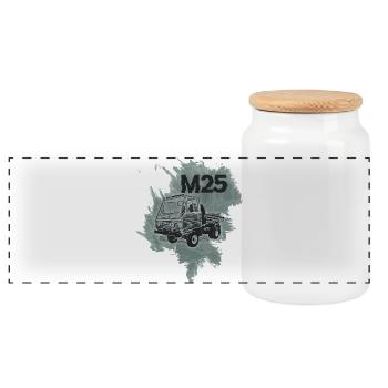 Multivoiture M25 - Boîte à biscuits avec couvercle en bois - blanc - Devant
