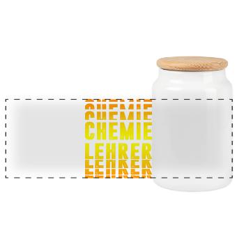 Chemielehrer - Panorama Keksdose mit Holzdeckel - Weiß - Vorne