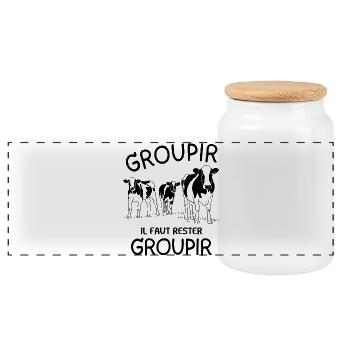 septième compagnie, 7ème compagnie, Chaudard - Boîte à biscuits avec couvercle en bois - blanc - Devant