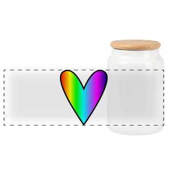 CŒUR. CŒURS. SAINT VALENTIN. LOVE. AMOUR. COUPLE. - Boîte à biscuits avec couvercle en bois - blanc - Devant