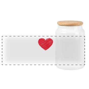I Love Mom - Panoramic Cookie Jar with Wooden Lid - white - Front