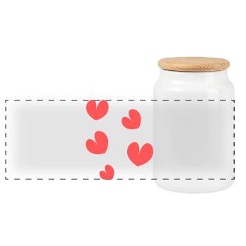 CHRISTMAS. YEAR. ANNIVERSARY. RETIREMENT. DAD. MAMAM. - Panoramic Cookie Jar with Wooden Lid - white - Front