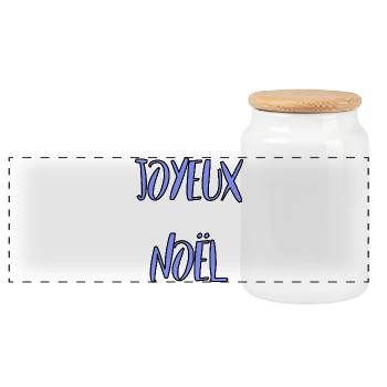 NOËL. ANNEE. ANNIVERSAIRE. RETRAITE. PAPA. MAMAM. - Boîte à biscuits avec couvercle en bois - blanc - Devant