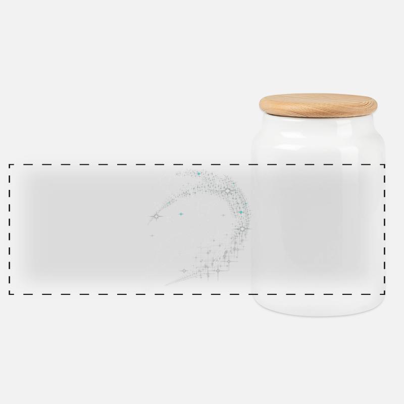 Cerf Fantaisie Constellation Bois - Boîte à biscuits avec couvercle en bois - blanc