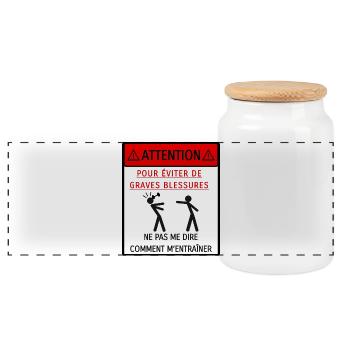 Ne pas me dire comment m'entraîner - Boîte à biscuits avec couvercle en bois - blanc - Devant