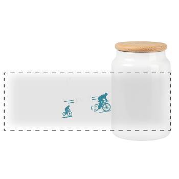 I’m a Bike Lawyer - Panoramic Cookie Jar with Wooden Lid - white - Front
