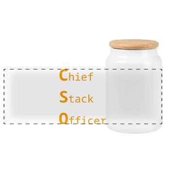 Chief Stack Officer - T-Shirt - Panoramic Cookie Jar with Wooden Lid - white - Front