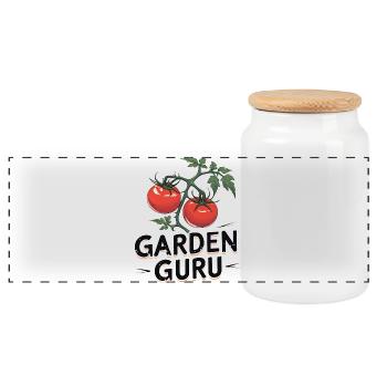 Tomates Garden Guru - Boîte à biscuits avec couvercle en bois - blanc - Devant