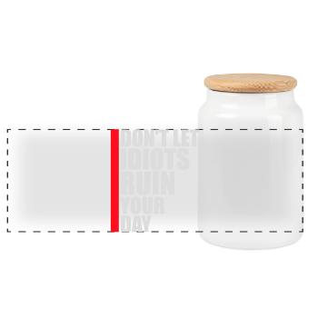 Don't Let Idiots Ruin Your Day Lustig Sarkastisch - Panorama Keksdose mit Holzdeckel - Weiß - Vorne