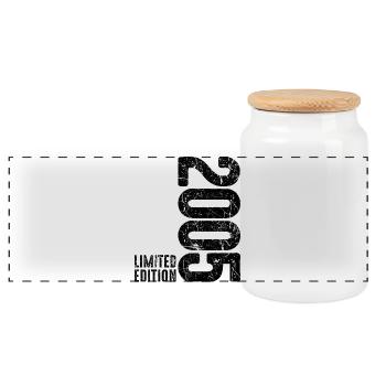 21st Birthday Man Woman 21 Years 2005 Birthday - Panoramic Cookie Jar with Wooden Lid - white - Front