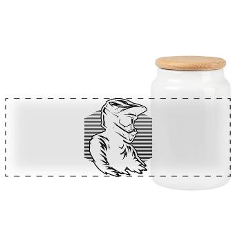Graphismes motocross pour le motocross - Boîte à biscuits avec couvercle en bois - blanc - Devant