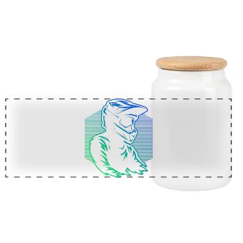 Motif motocross pour les vrais passionnés - Boîte à biscuits avec couvercle en bois - blanc - Devant