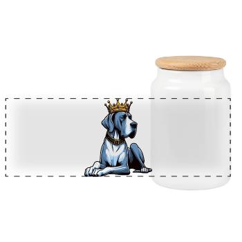 Grand Dogue Propriétaire de Dogue Grand Dane Fan de Grand Dogue - Boîte à biscuits avec couvercle en bois - blanc - Devant