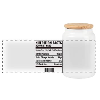 Aquarium de Faits Nutritionnels - Boîte à biscuits avec couvercle en bois - blanc - Devant