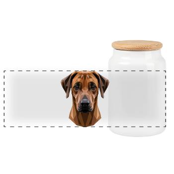 Chiens de chasse Rhodesian Ridgeback Pride Ridgeback - Boîte à biscuits avec couvercle en bois - blanc - Devant