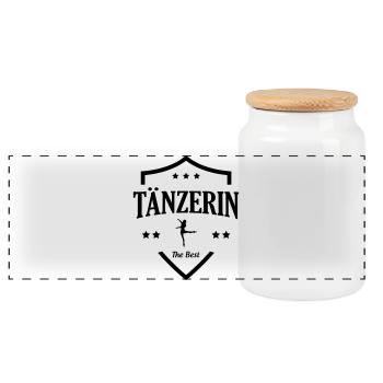 Meilleure danseuse - Boîte à biscuits avec couvercle en bois - blanc - Devant