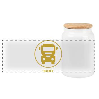 ROUTIER. Success Edition – Design Minimaliste Gold - Boîte à biscuits avec couvercle en bois - blanc - Devant