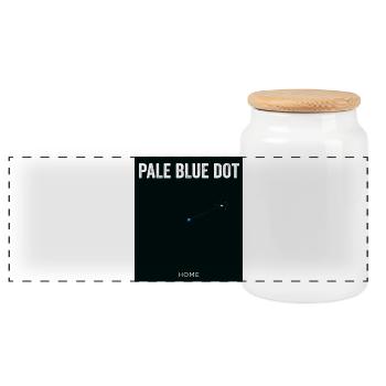Universe Blue Dot Home - Panorama Keksdose mit Holzdeckel - Weiß - Vorne