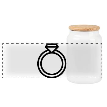 alliance - Boîte à biscuits avec couvercle en bois - blanc - Devant