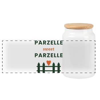Intrigue sucrée - Boîte à biscuits avec couvercle en bois - blanc - Devant