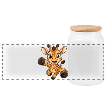 Idée cadeau pour les enfants - Boîte à biscuits avec couvercle en bois - blanc - Devant