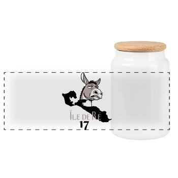 Ane Île de Ré Vintage - Boîte à biscuits avec couvercle en bois - blanc - Devant