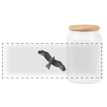 Aigle Royal - Boîte à biscuits avec couvercle en bois - blanc - Devant